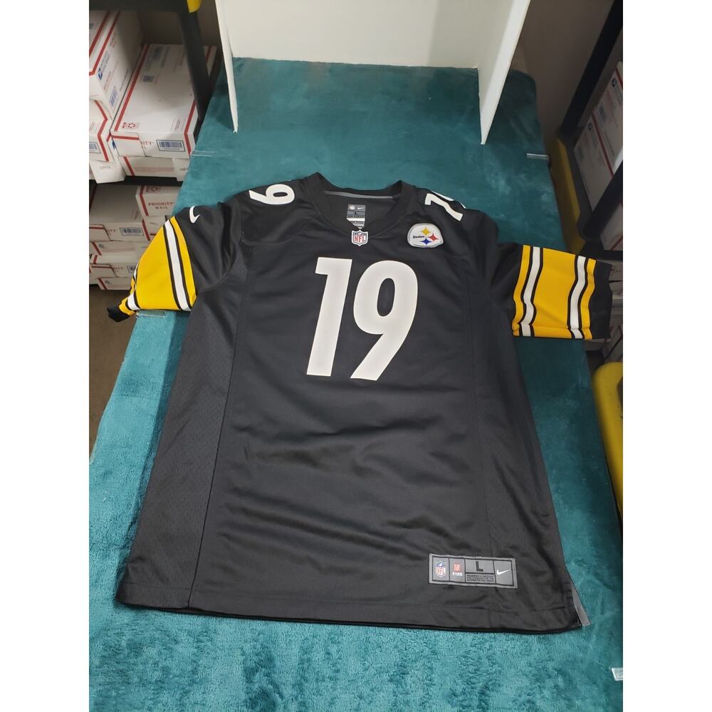 JuJu Smith Schuster Jersey Pittsburgh Steelers Nike Size Large Mens Black NFL